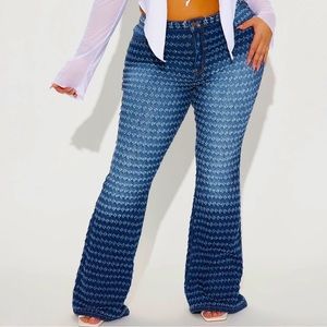 Plus Size Flare Stretch Jeans